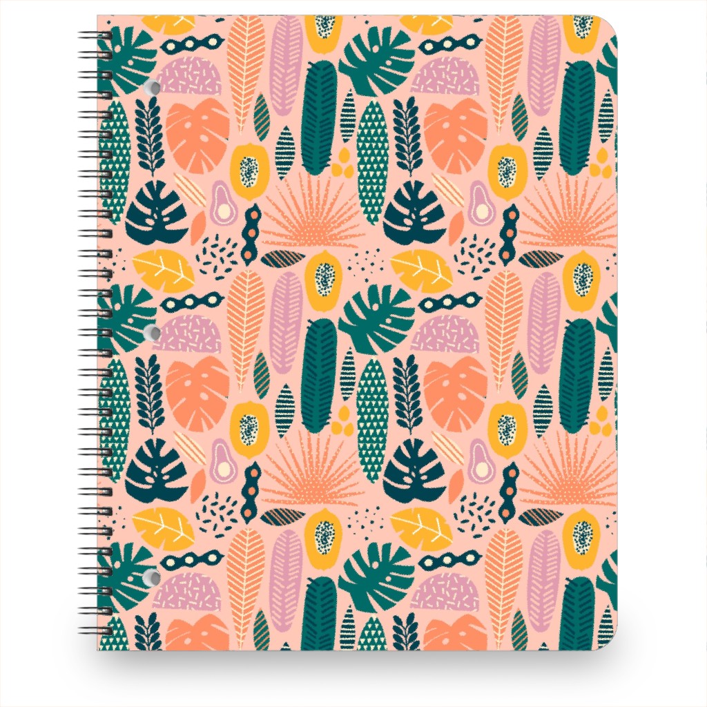 Hawaii Floral - Pink Notebook, 8.5x11, Multicolor