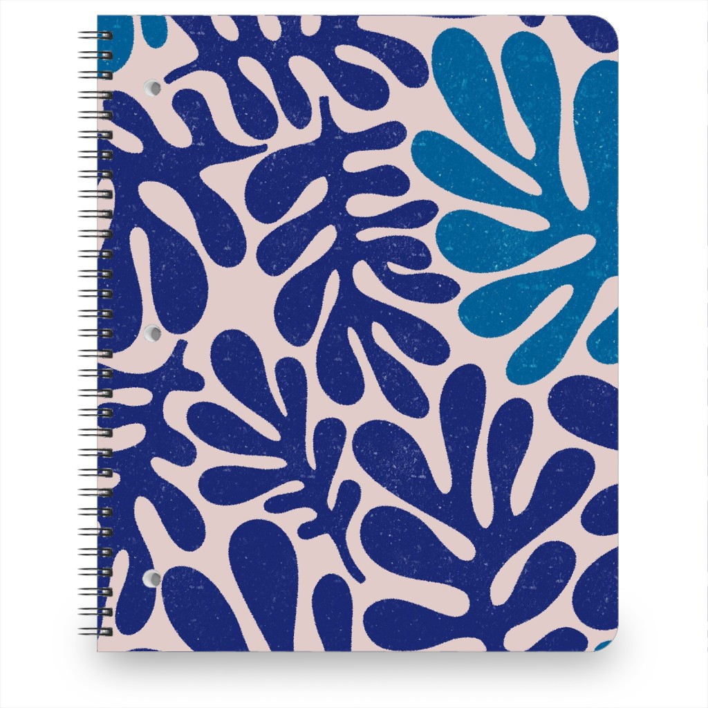 Organic Leaves - Blue Notebook, 8.5x11, Blue