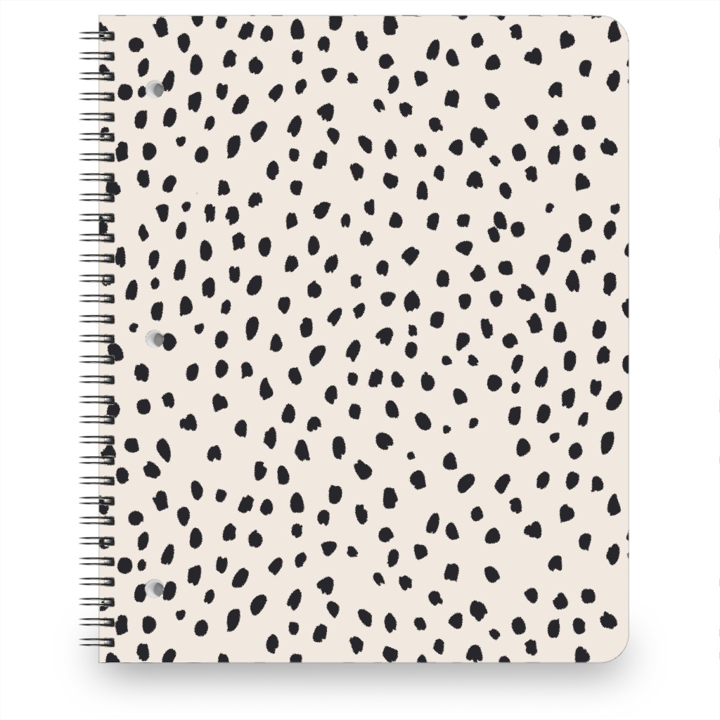 Black Marks - Creamy Beige Notebook, 8.5x11, Beige