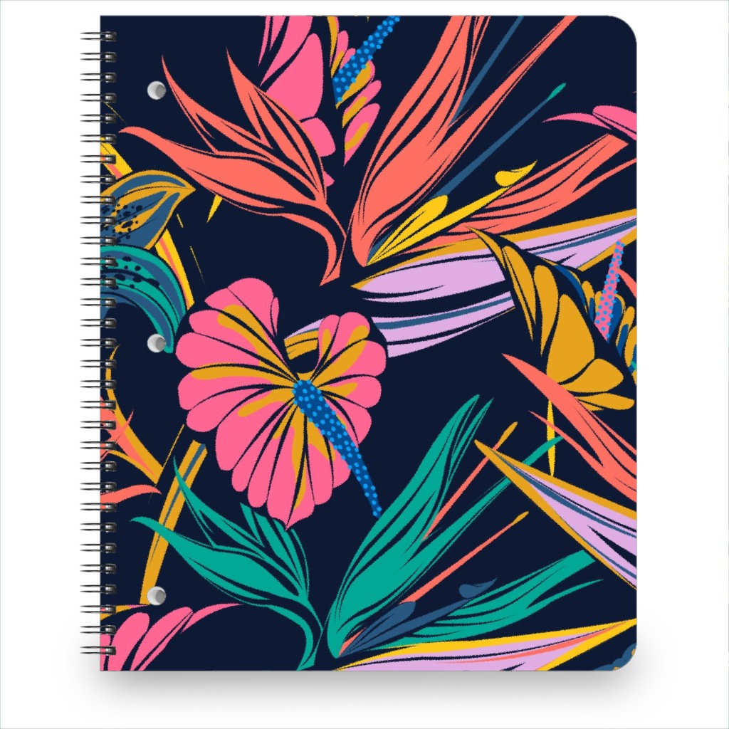 Electric Paradise Notebook, 8.5x11, Multicolor