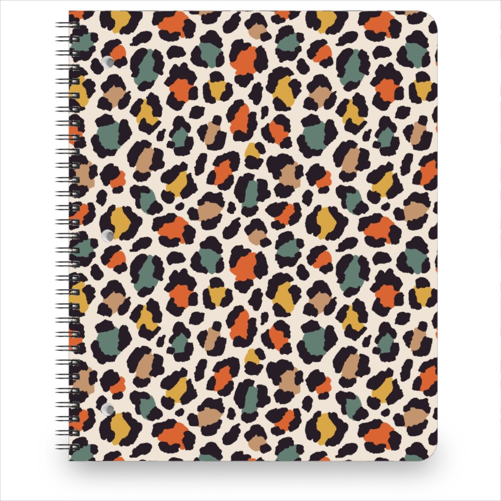 Colored Leopard Print - Mulit Notebook, 8.5x11, Multicolor