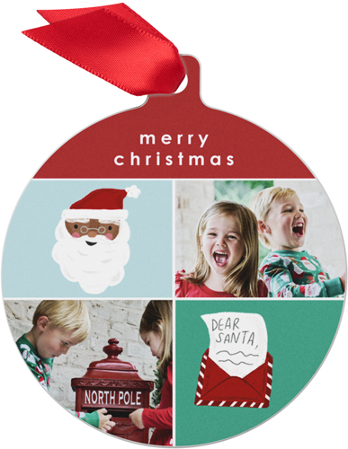 Little Sleepies Cookies for Santa Metal Ornament, Green, Circle, mint