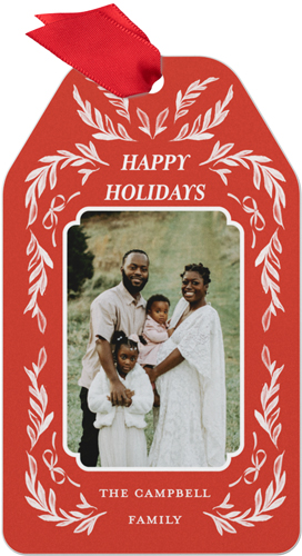 Delicate Bow Wreath Metal Ornament, White, Gift Tag, white