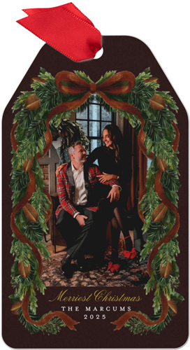 Welcome Home Metal Ornament, Green, Gift Tag, pine