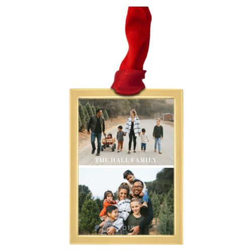 Gallery of Two Vertical Luxe Frame Ornament, Gold, White, Rectangle, white