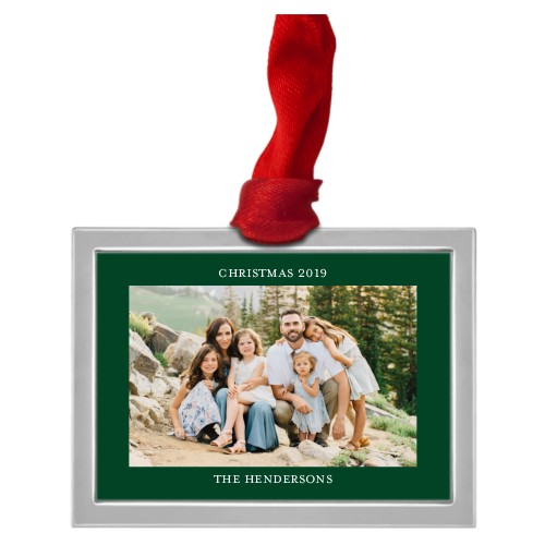 Framed Gallery of One Horizontal Pewter Personalized Christmas