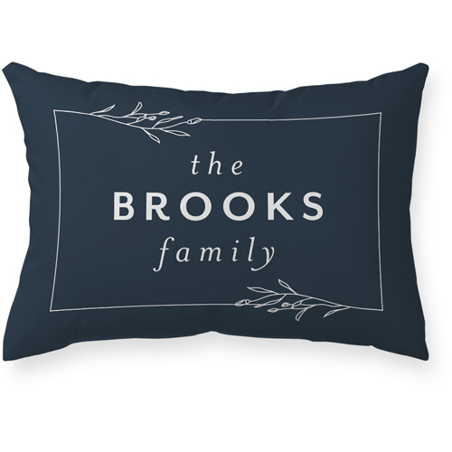 Foliage Frame Outdoor Pillow, 14x20, Double Sided, Black
