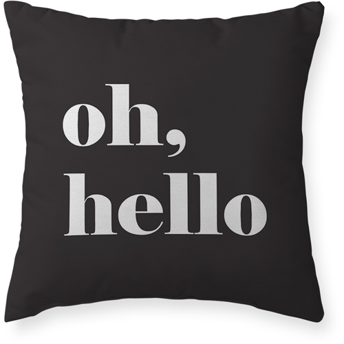 Oh, Hello Outdoor Pillow, 20x20, Single Sided, Multicolor