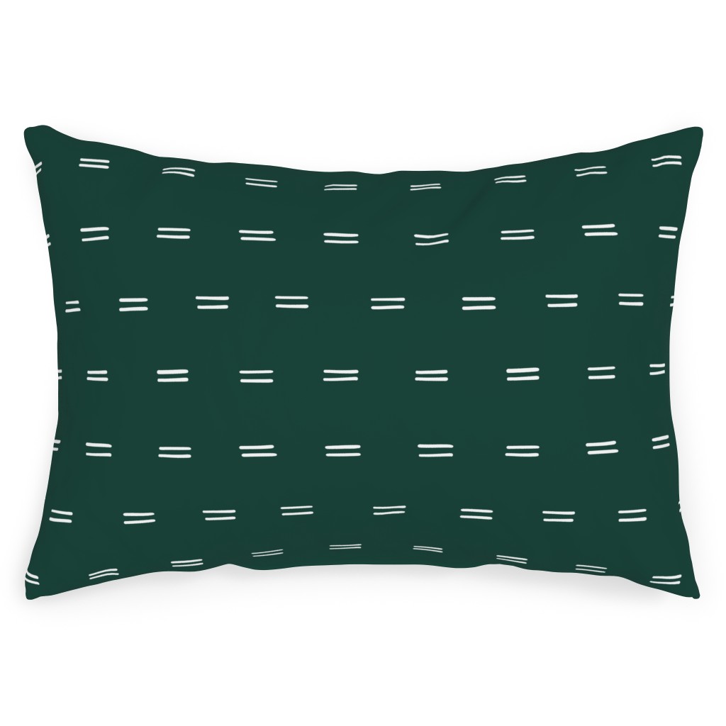 Green mudcloth outlet pillow