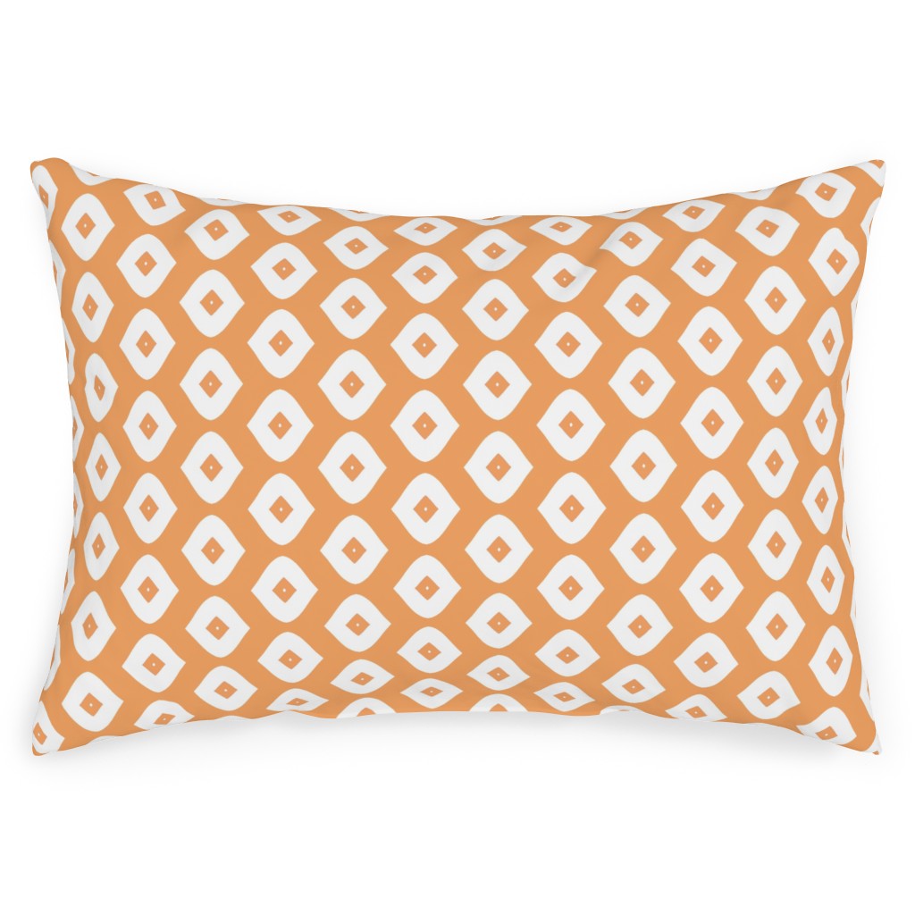 Diamond Girl - Orange Outdoor Pillow, 14x20, Double Sided, Orange