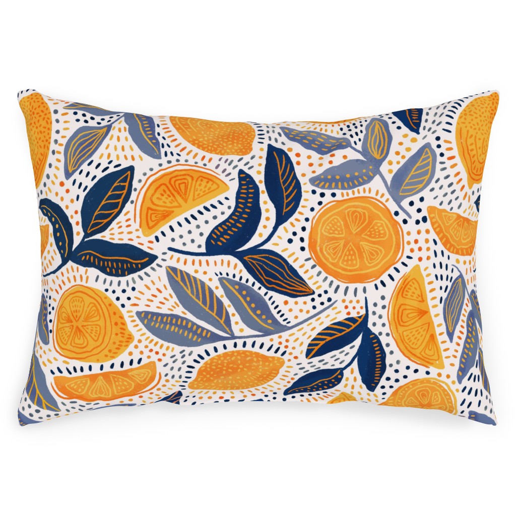 Navy and yellow online outdoor pillows