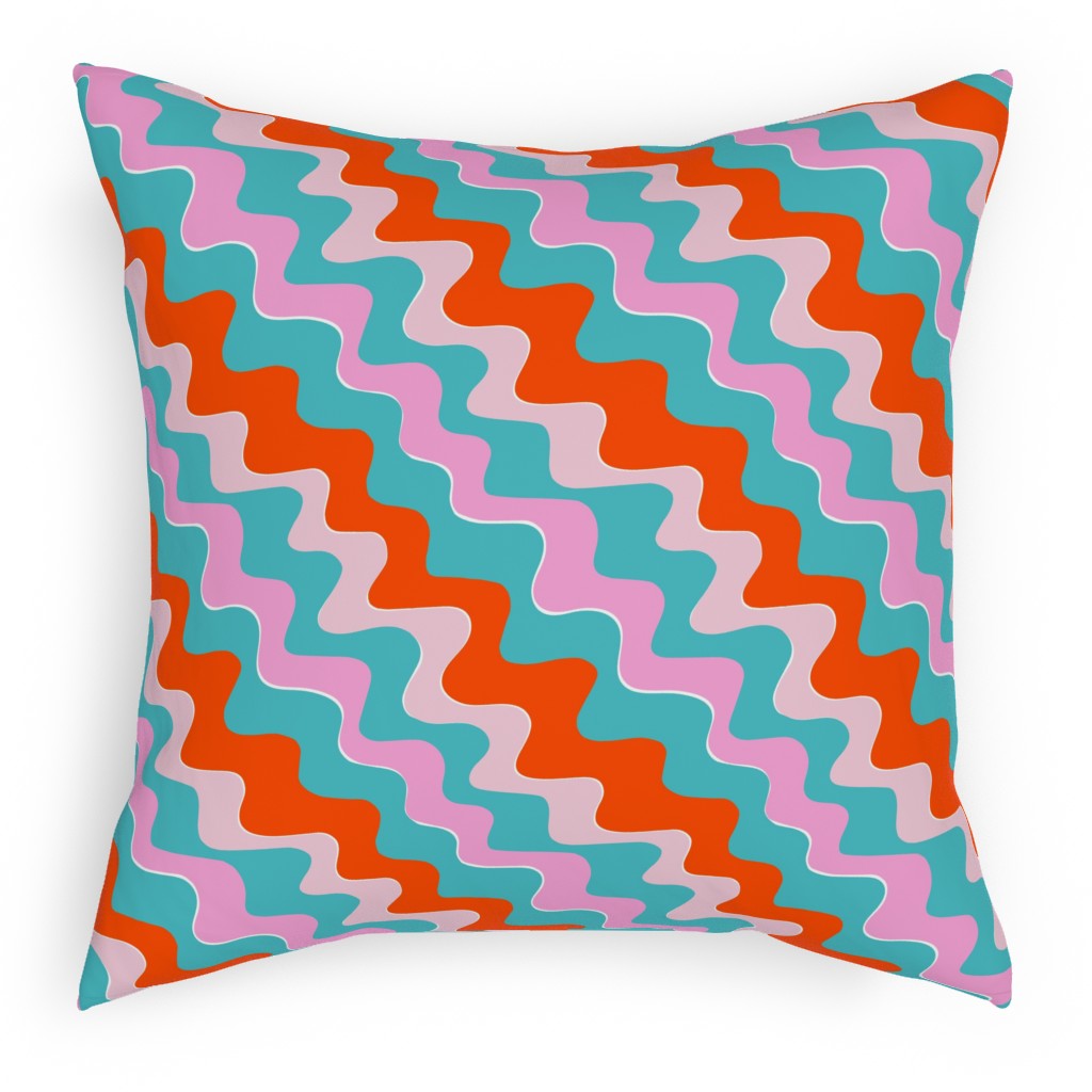 Candy Melt - Multi Outdoor Pillow, 18x18, Double Sided, Multicolor