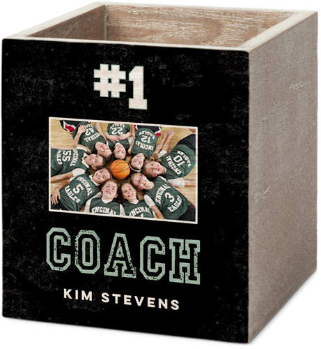 Number One Coach Pen and Pencil Holder, Pen and Pencil Holder, Black