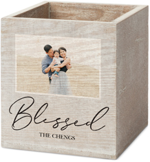 blessed script pen and pencil holder