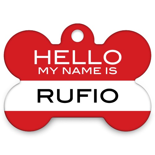 Hello My Name is Pet ID Tag