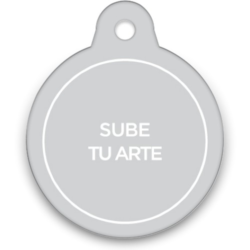 Sube Tu Arte Circle Pet Tag, Multicolor
