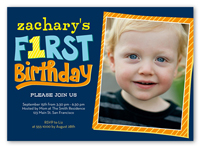 year of firsts birthday invitation 5x7 photo