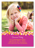 pink confetti summer photo card 5x7 photo