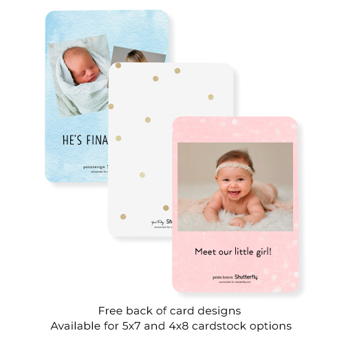 Classic Shower Boy 5x7 Photo Card by Shutterfly Shutterfly