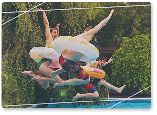 Captured Moment Photo Tile, Metal, 5x7, White, white