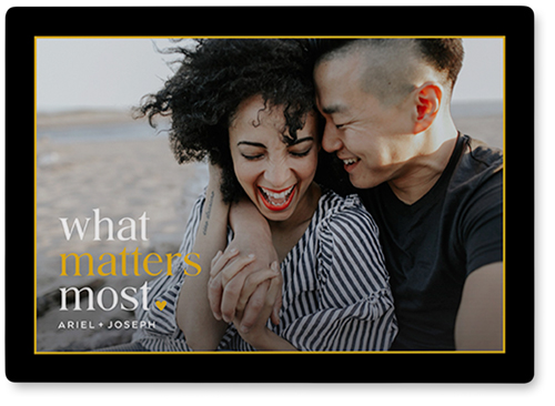 What Matters Most Photo Tile, Metal, 5x7, Black, black