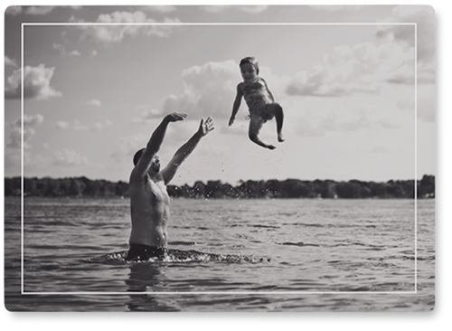 Frame Afloat Photo Tile, Metal, 5x7, White, white