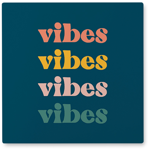 Vibes Repeat Photo Tile, Metal, 8x8, Multicolor