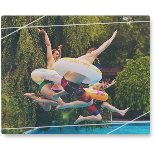 Captured Moment Photo Tile, Metal, 8x10, White, white