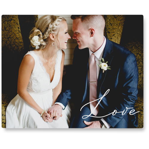 Pure Love Photo Tile, Metal, 8x10, White