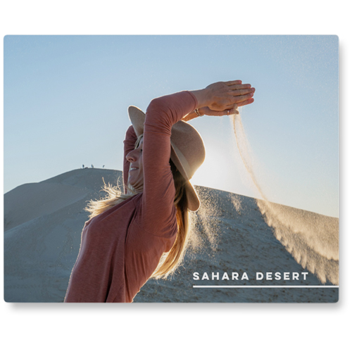 Wanderings Photo Tile, Metal, 8x10, White