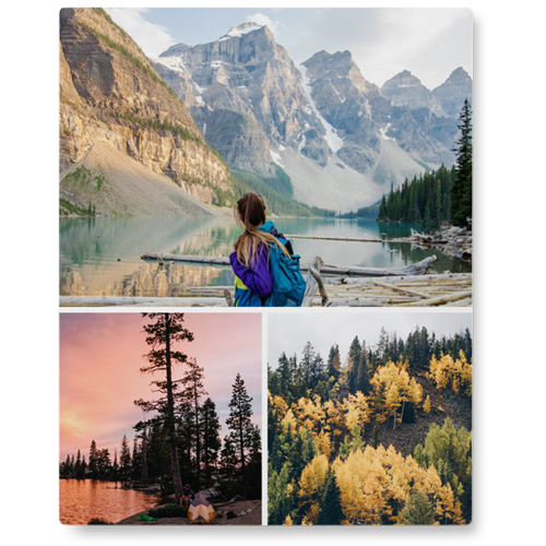 Three Piece Photo Tile, Metal, 8x10, Multicolor