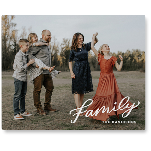 Family Letters Photo Tile, Metal, 8x10, White