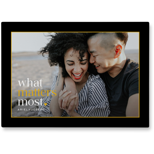 What Matters Most Photo Tile, Metal, 10x14, Black