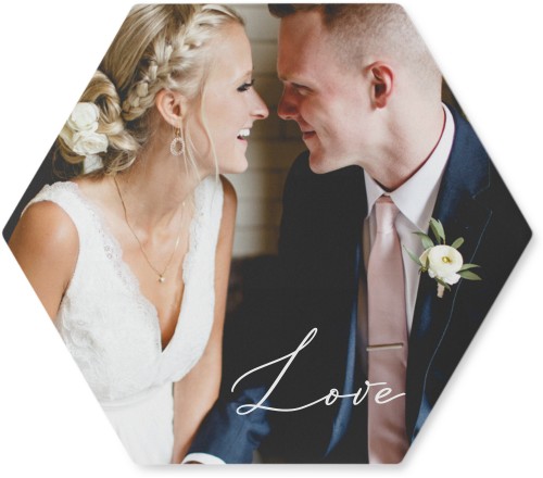 Pure Love Photo Tile, Metal, 7x8, White, white