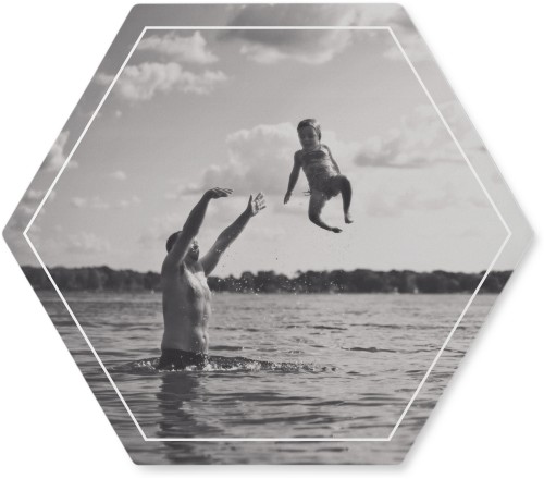 Frame Afloat Photo Tile, Metal, 7x8, White