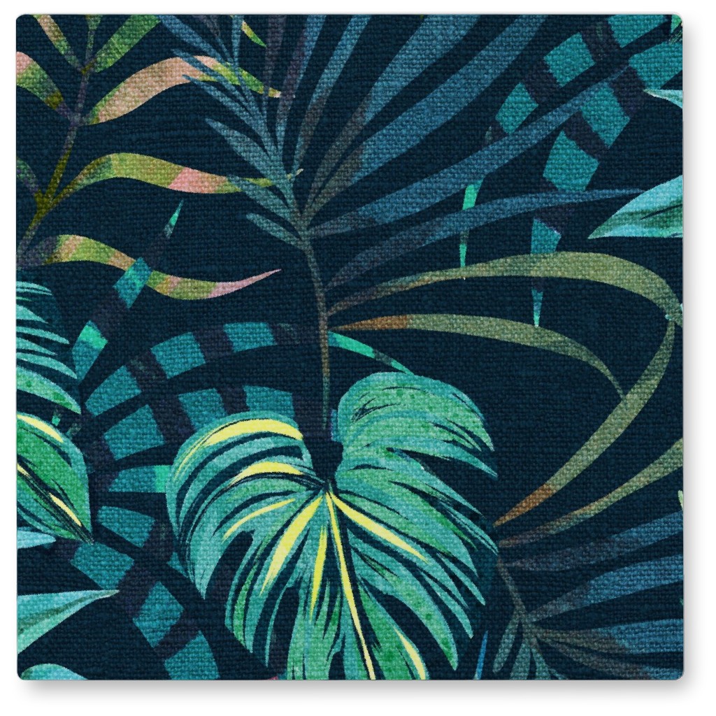 in a Tropical Mood Photo Tile, Metal, 8x8, Green, Classic Green