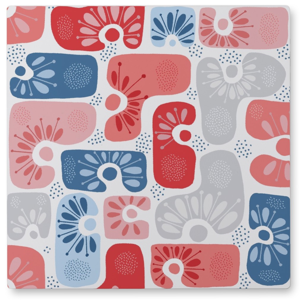 Abstract Shape Shifters - Multi Photo Tile, Metal, 8x8, Multicolor
