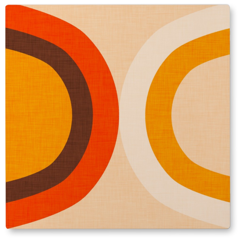 Midcentry Modern Dot Photo Tile, Metal, 8x8, Multicolor, Elderflower