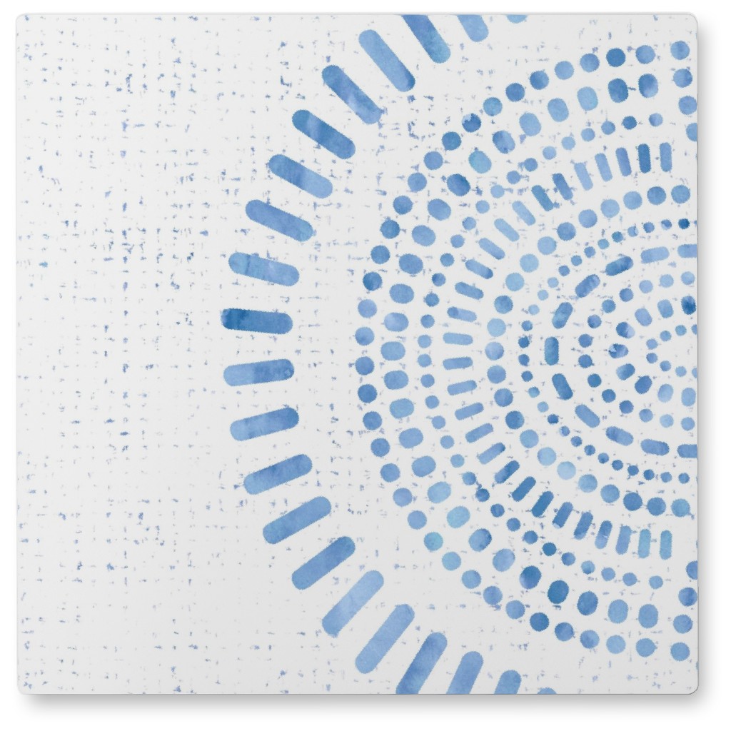 Half Moon Photo Tile, Metal, 8x8, Blue