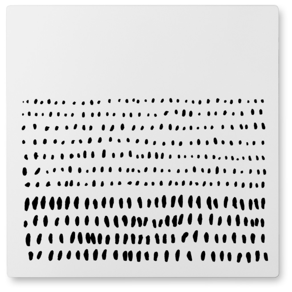 Minimalist Ink Study - Neutral Photo Tile, Metal, 8x8, White