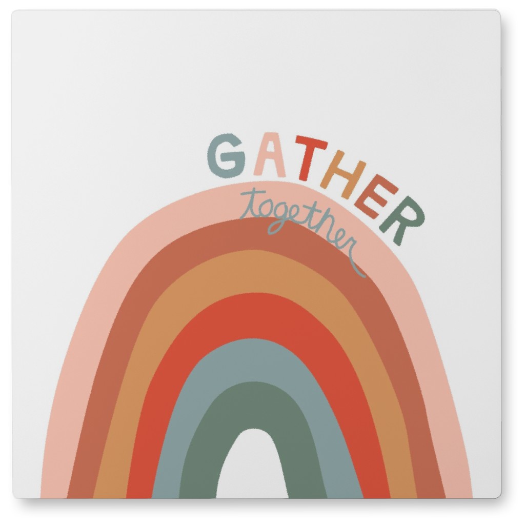 Gather Together Photo Tile, Metal, 8x8, Multicolor, Sedona