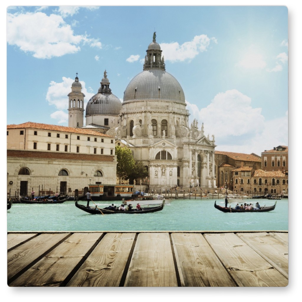 Grand Canal Venice Italy Photo Tile, Metal, 8x8, Multicolor