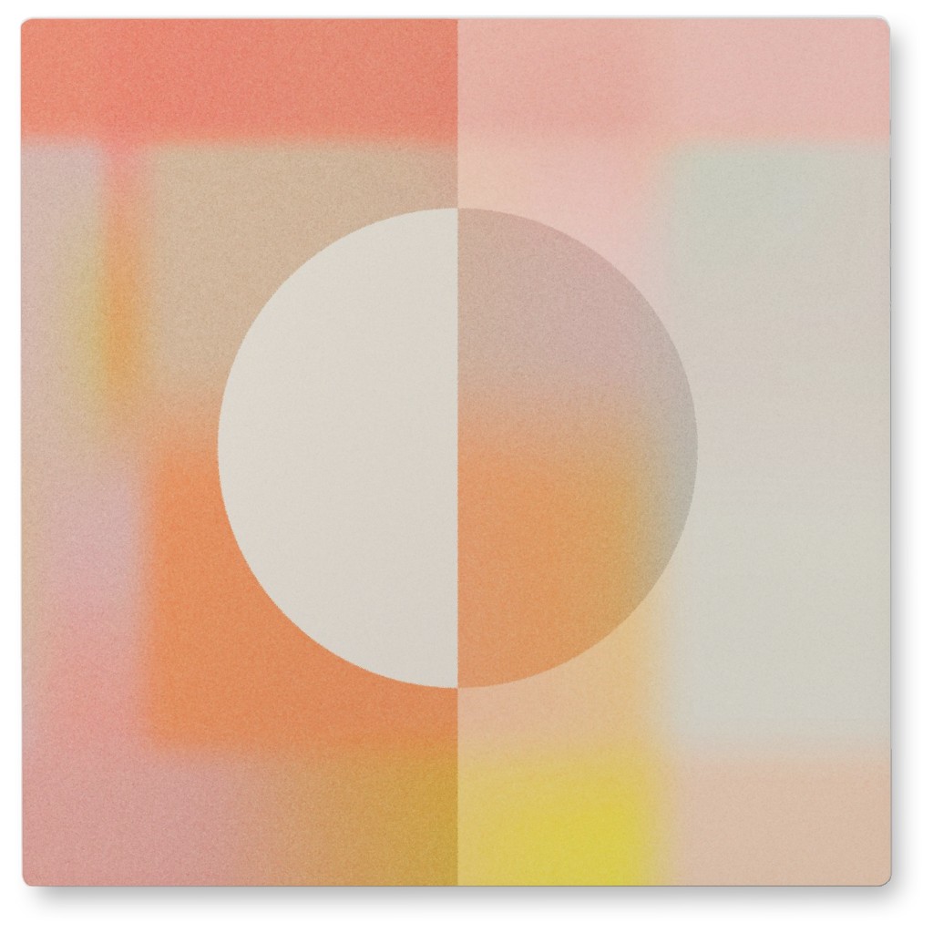 Abstract Circle - Warm Photo Tile, Metal, 8x8, Multicolor