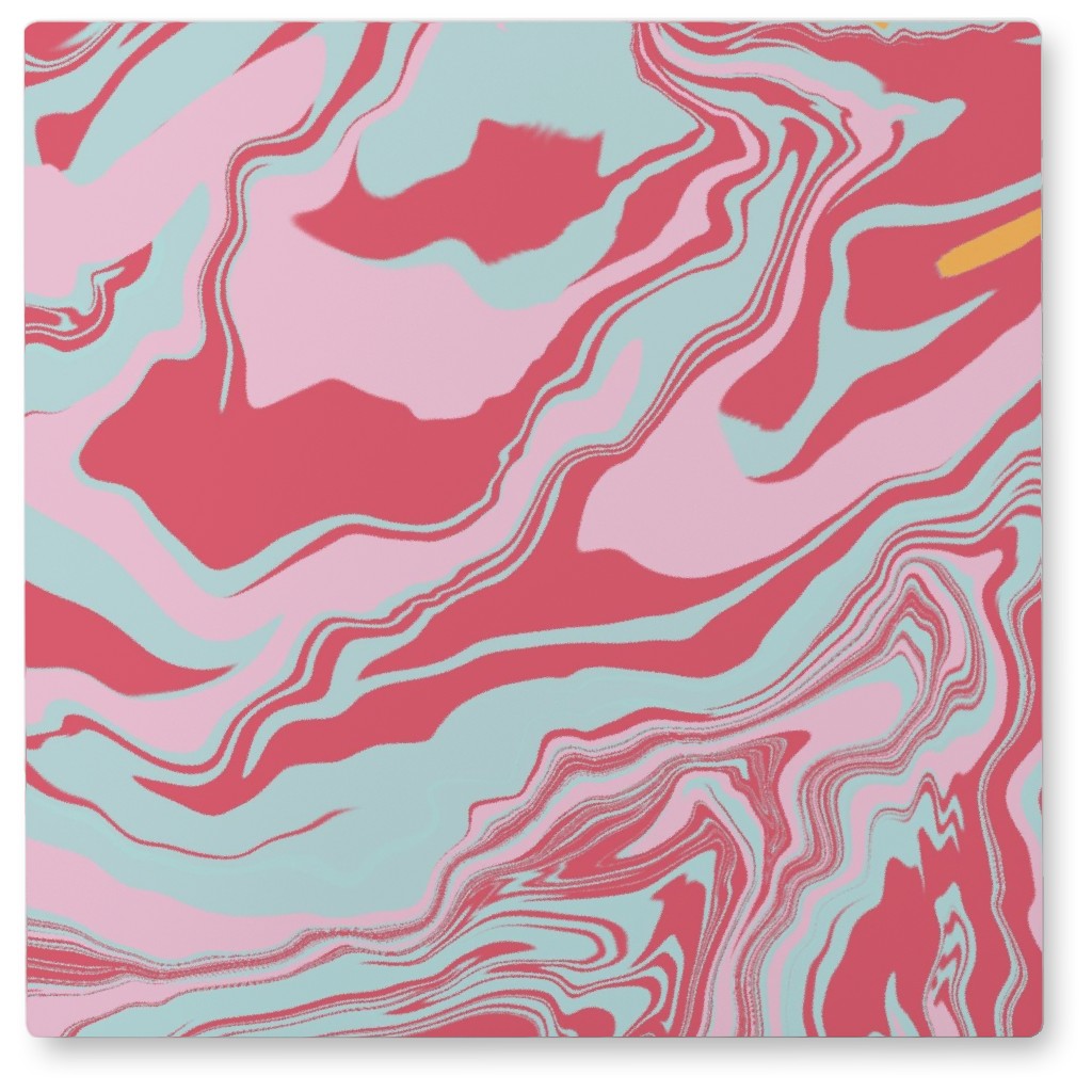 Marmor Photo Tile, Metal, 8x8, Pink
