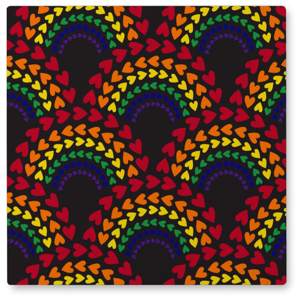 Rainbow Love Photo Tile, Metal, 8x8, Multicolor