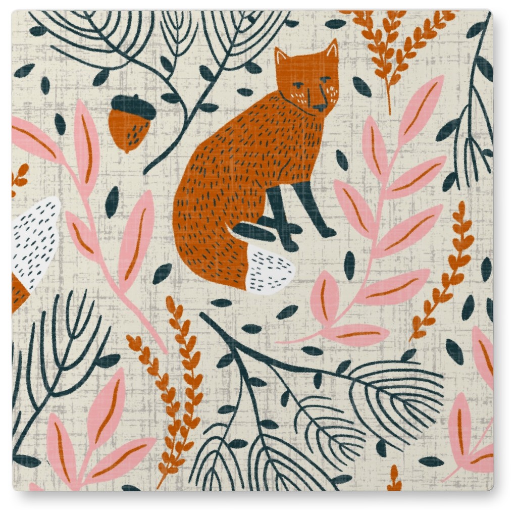 Haven - Multi on Cream Photo Tile, Metal, 8x8, Multicolor