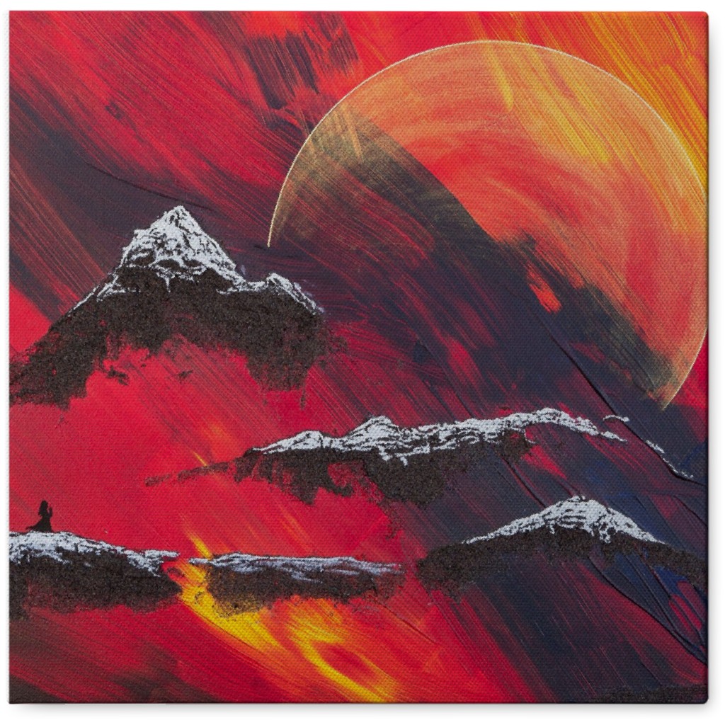 Ascend Your Inner Volcano - Red Photo Tile, Canvas, 8x8, Red