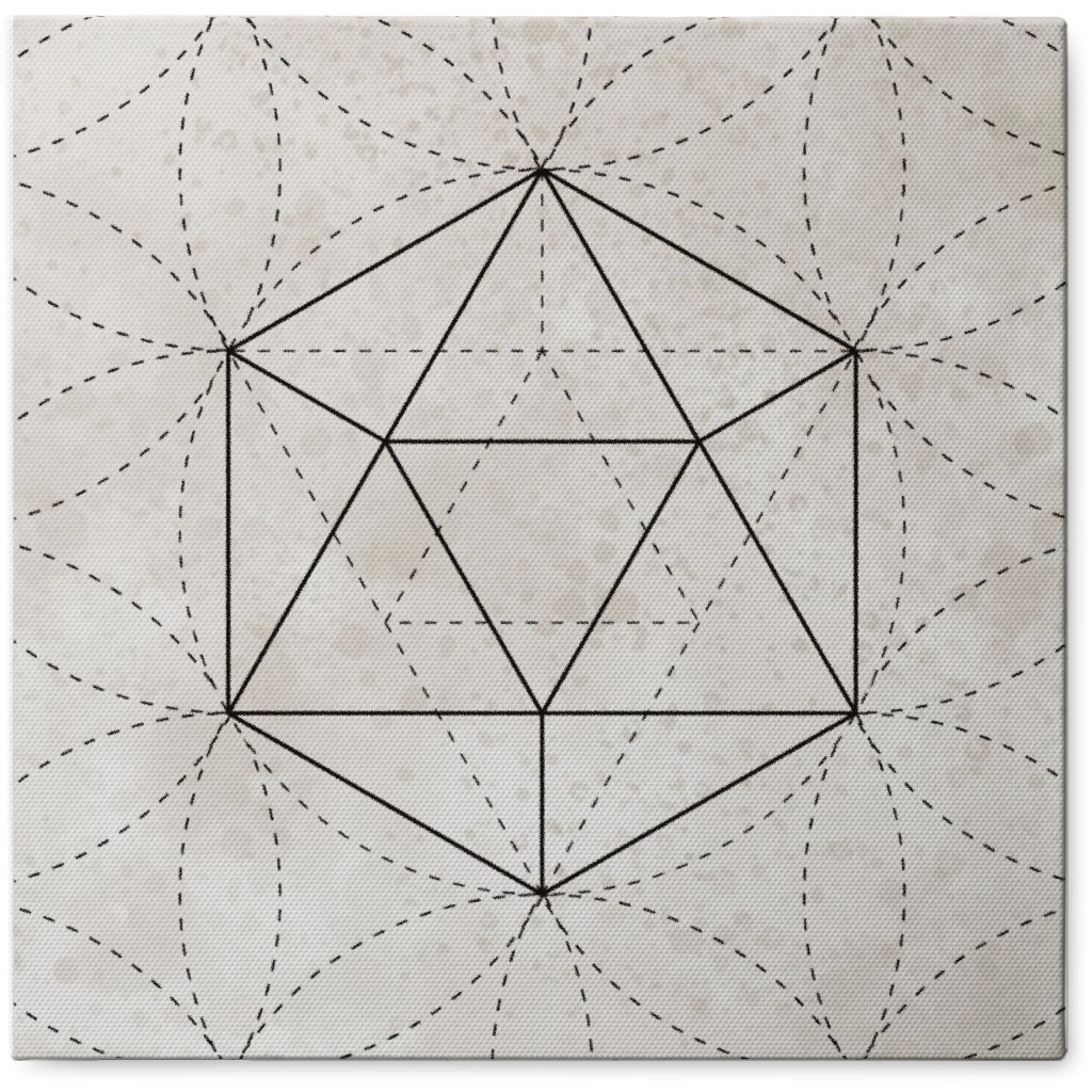 Sacred Geometry - Neutral Photo Tile, Canvas, 8x8, Beige