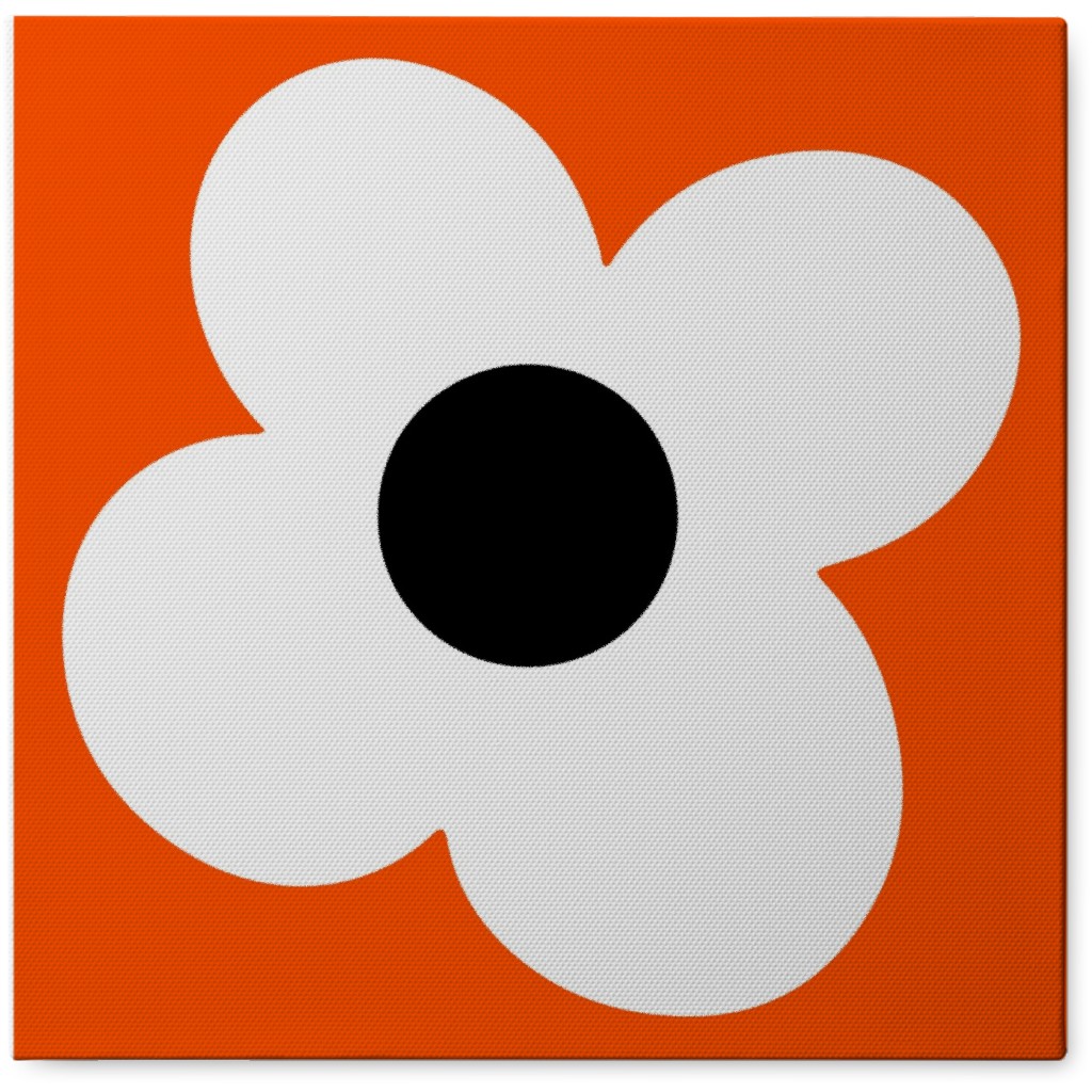 Max Daisy Photo Tile, Canvas, 8x8, Red