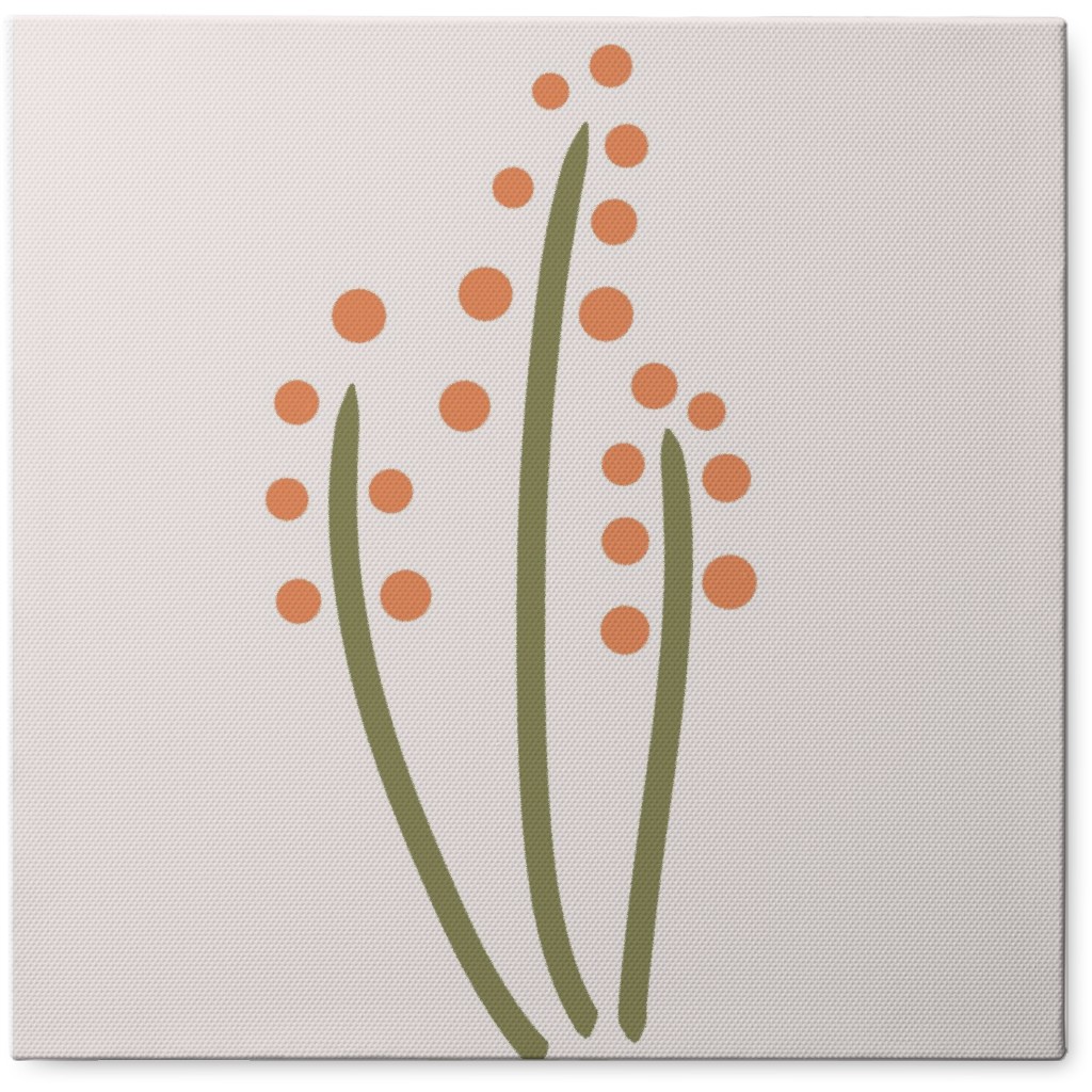 Wax Wildflowers - Pink Photo Tile, Canvas, 8x8, Pink